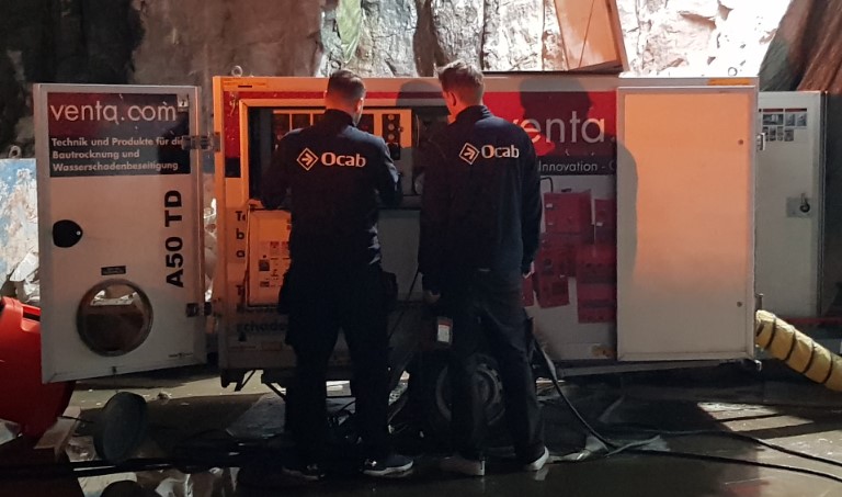 Avfuktning i bergrum för framtida biobränsle